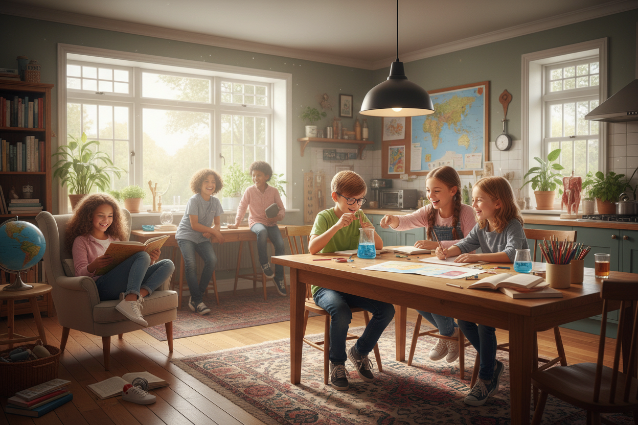 Homeschool Students thriving and learning 